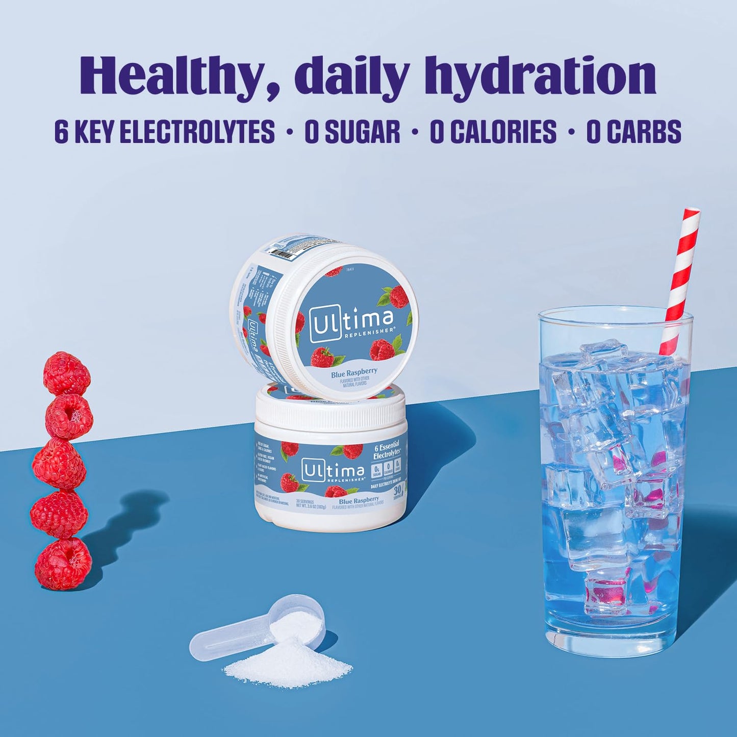Ultima Replenisher Daily Electrolyte Powder Drink Mix – Sugar Free – Watermelon, 30 Servings – Hydration Powder with 6 Key Electrolytes and Trace Minerals – Keto Friendly, Vegan, Non-GMO - Nirvana Guru