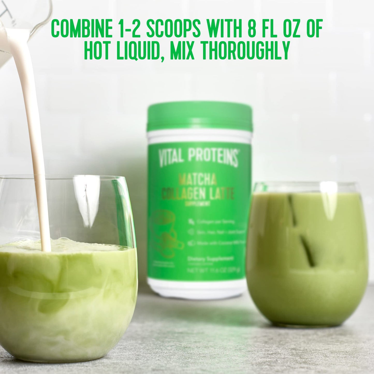Vital Proteins Matcha Collagen Peptides Powder Supplement, Matcha Green Tea Powder, 10.5 oz, Original Flavored - Nirvana Guru