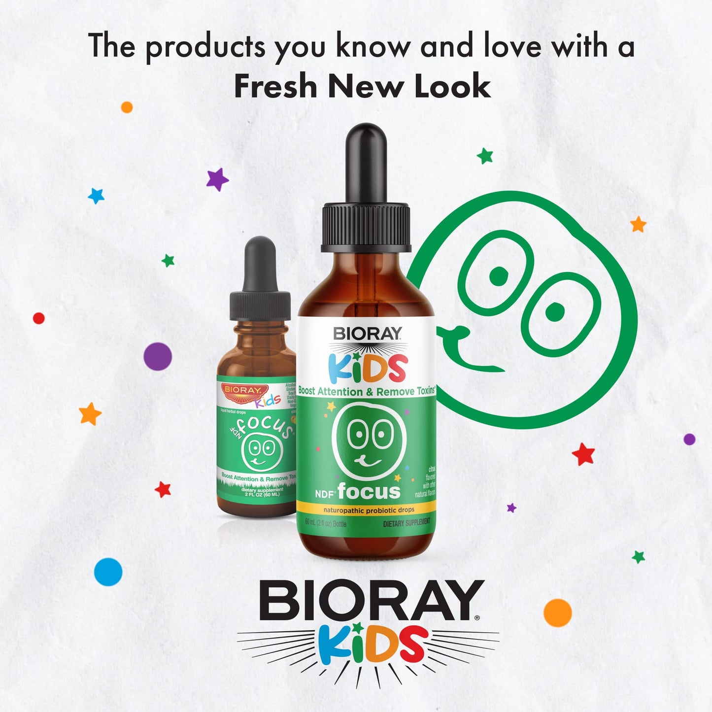 BIORAY Kids NDF Focus, Citrus - 2 fl oz - Supports Cognitive Function, Enhances Clarity & Promotes Steady Energy Levels - Non-GMO, Vegetarian, Gluten Free - 1-2 Month Supply Nirvana Guru
