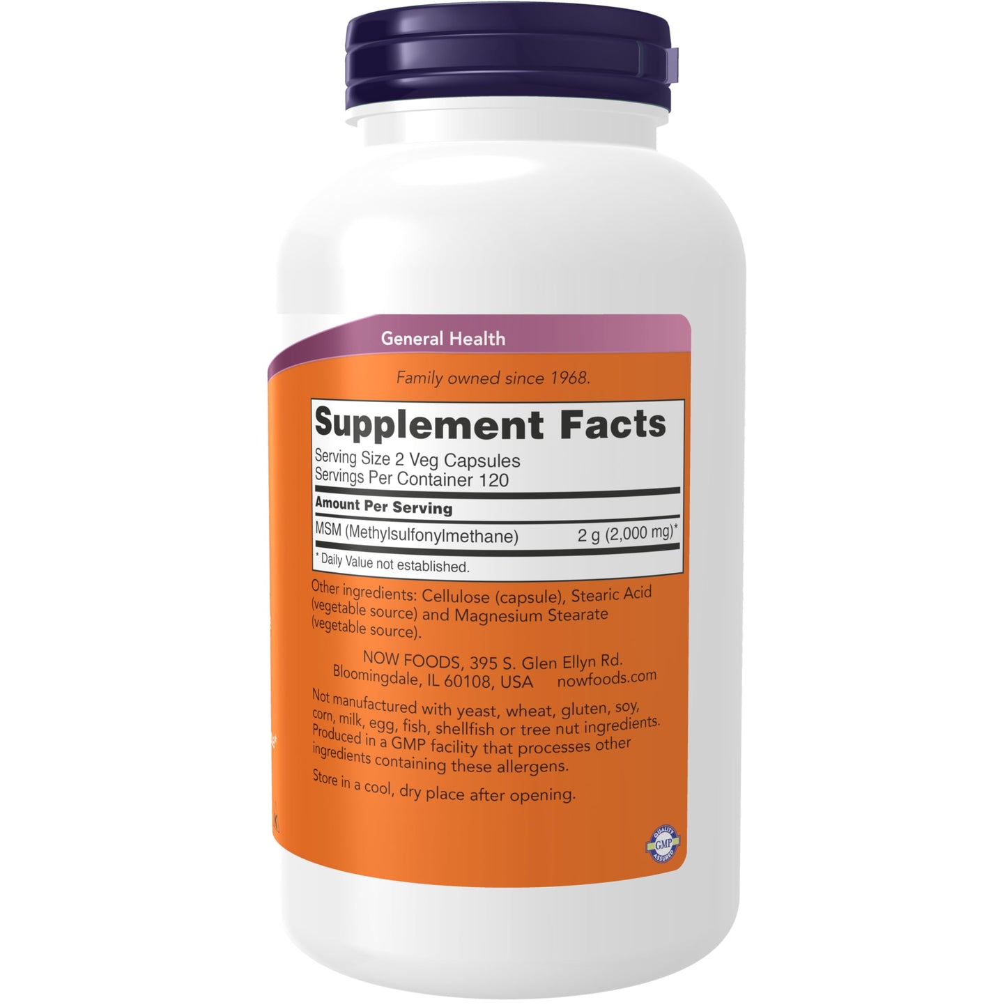 NOW Supplements, MSM (Methylsulfonylmethane) 1,000 mg, Joint Health*, 240 Veg Capsules - Nirvana Guru