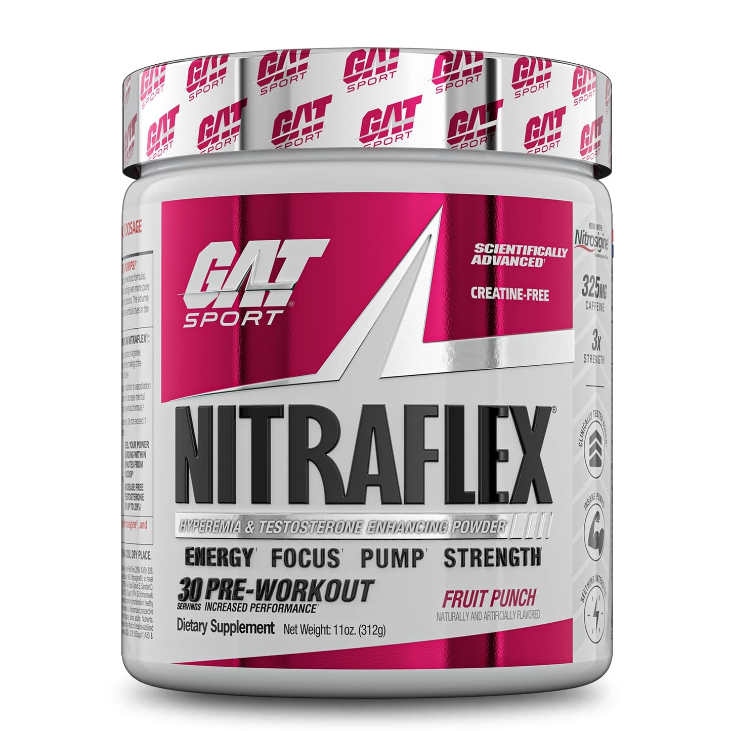 GAT SPORT Nitraflex Advanced Pre-Workout Powder, Increases Blood Flow, Boosts Strength and Energy, Improves Exercise Performance, (Blue Raspberry, 30 Servings) Nirvana Guru