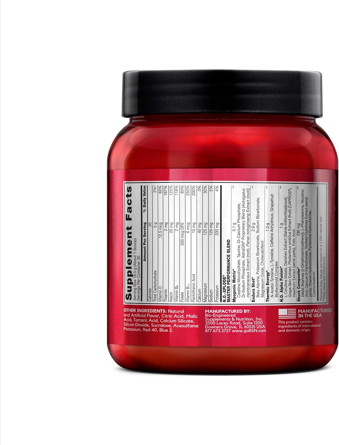 BSN N.O.-XPLODE Pre Workout Powder, Energy Supplement for Men and Women with Creatine and Beta-Alanine, Flavor: Fruit Punch, 30 Servings Nirvana Guru