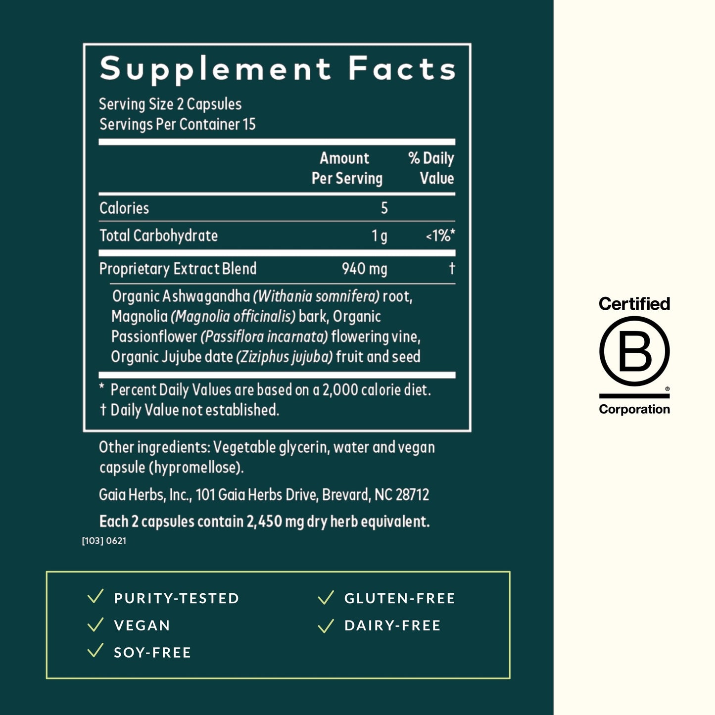 Gaia Herbs SleepThru - Natural Sleep Support Supplement with Organic Ashwagandha Root, Organic Magnolia Bark, Passionflower, and Jujube Date - 60 Vegan Liquid Phyto-Capsules (30-Day Supply) - Nirvana Guru