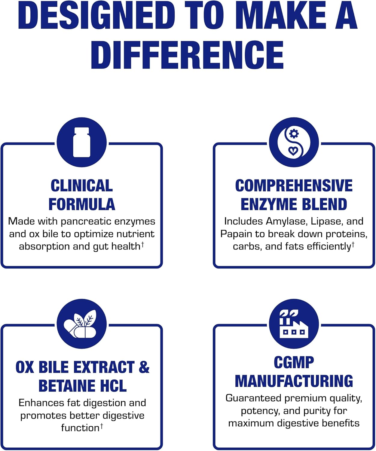 Multi Digestive Enzymes with Ox Bile Supplement - Clinical Strength Digestion Supplement with Pancreatin Pancreatic Enzymes for Protein Carb & Fat Digestive Support & Reduced Stomach Discomfort Nirvana Guru
