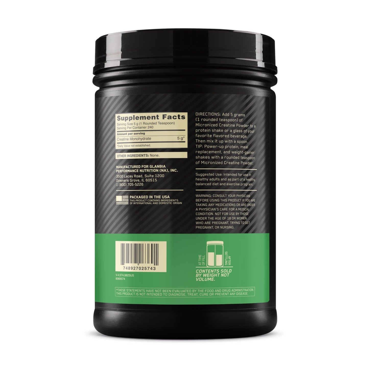 Optimum Nutrition Micronized Creatine Monohydrate Powder, Unflavored, 120 Servings, 600 Grams (Packaging May Vary) Nirvana Guru