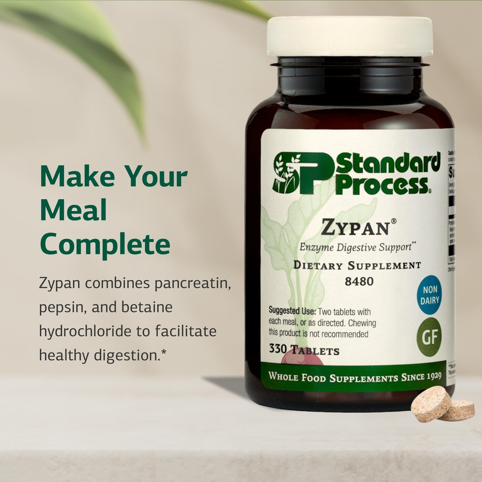 Standard Process Inc. Zypan - Digestive Health Support Supplement - HCI Supplement with Pancreatin, Betaine Hydrochloride & Pepsin - Support Macronutrient Digestion - 330 Tablets Nirvana Guru