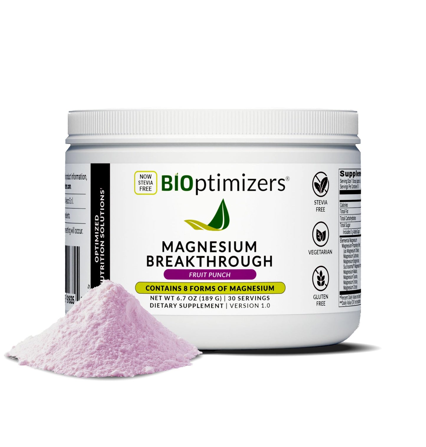 BIOptimizers Magnesium Breakthrough Drink - 8 Forms of Magnesium, Electrolytes, Sleep Health, Stress, Muscle Recovery, Heart Support | Glycinate, Citrate, Malate- Raspberry Lemon Nirvana Guru