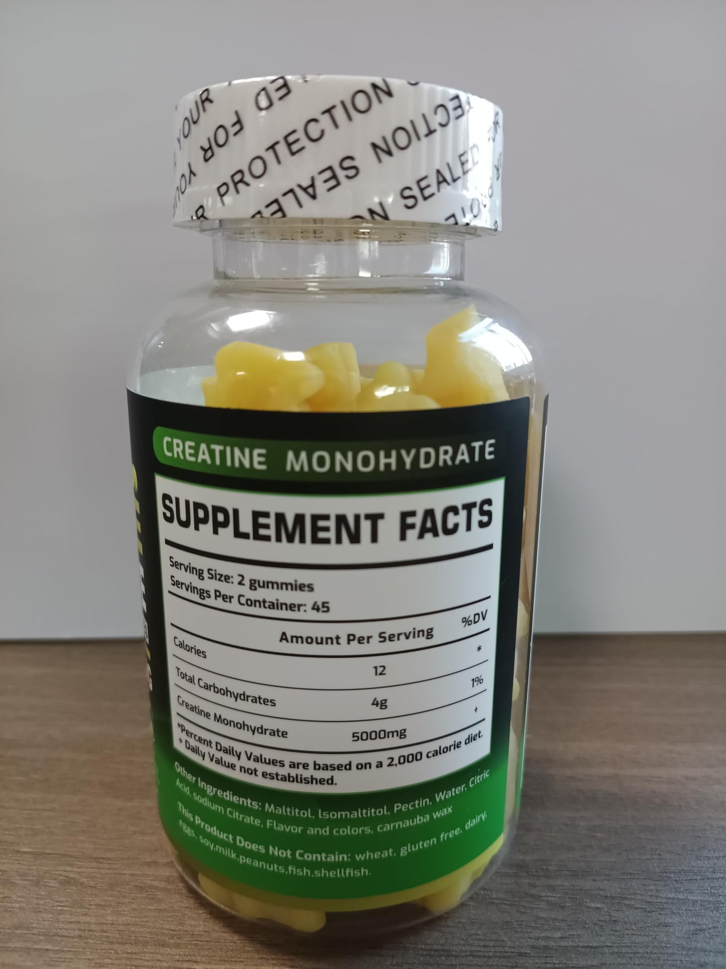 Creatine Monohydrate Gummies 5000mg for Men & Women, Chewables Creatine Monohydrate for Muscle Strength, Muscle Builder, Energy Boost, Pre-Workout Supplement(90 Count)-Strawberry.