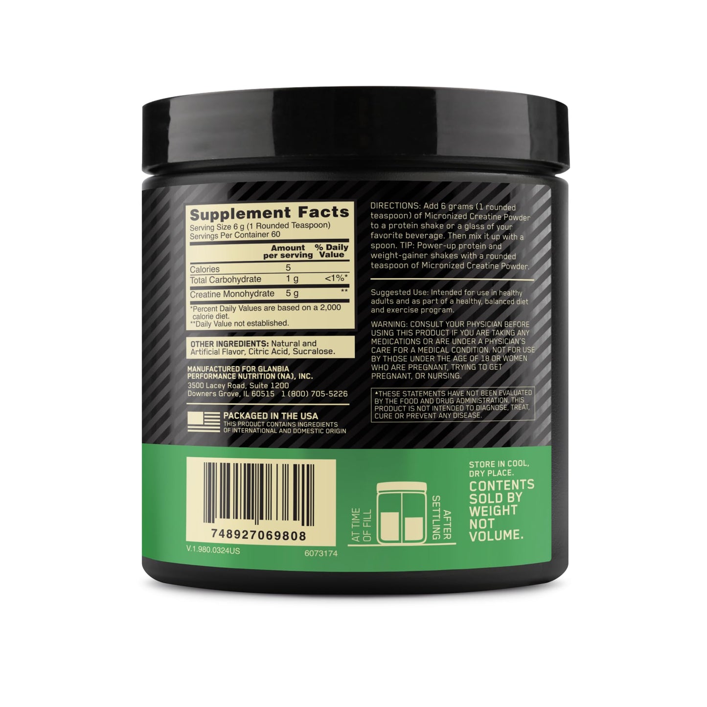 Optimum Nutrition Micronized Creatine Monohydrate Powder, Unflavored, 120 Servings, 600 Grams (Packaging May Vary) Nirvana Guru