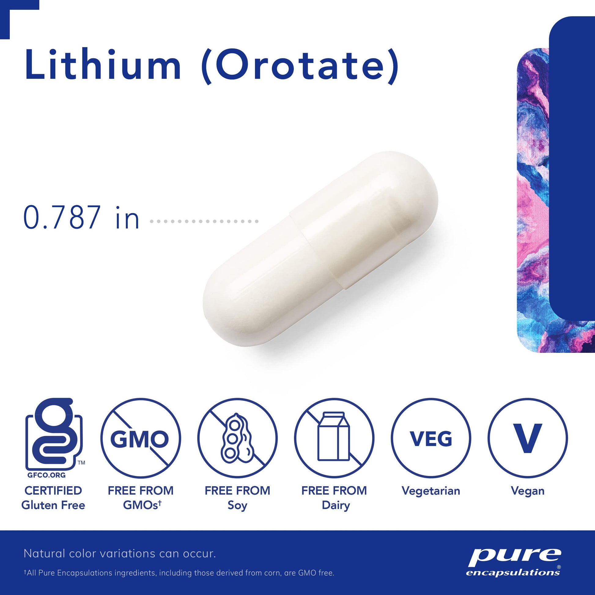 Pure Encapsulations Lithium Orotate 5 mg - Brain Support Supplement - with N-Acetyl-L-Cysteine (NAC) for Memory & Brain Behavior* - Gluten Free & Non-GMO - 90 Capsules - Nirvana Guru