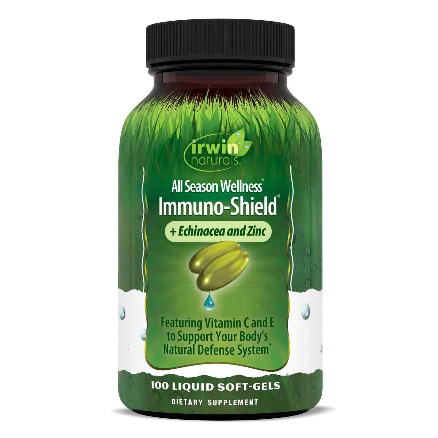 Irwin Naturals Immuno-Shield - 100 Liquid Softgels, Pack of 2 - All Season Wellness for Body's Natural Defense System - 32 Total Servings - Nirvana Guru