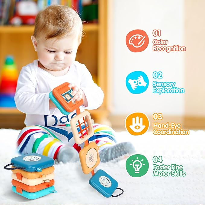 Busy Board for 1 Year Old, Travel Toys for Toddler 1-3, Montessori Busy Board Busy Cube, Toys Gifts for 1 Year Old Boy Girl nirvanaguru