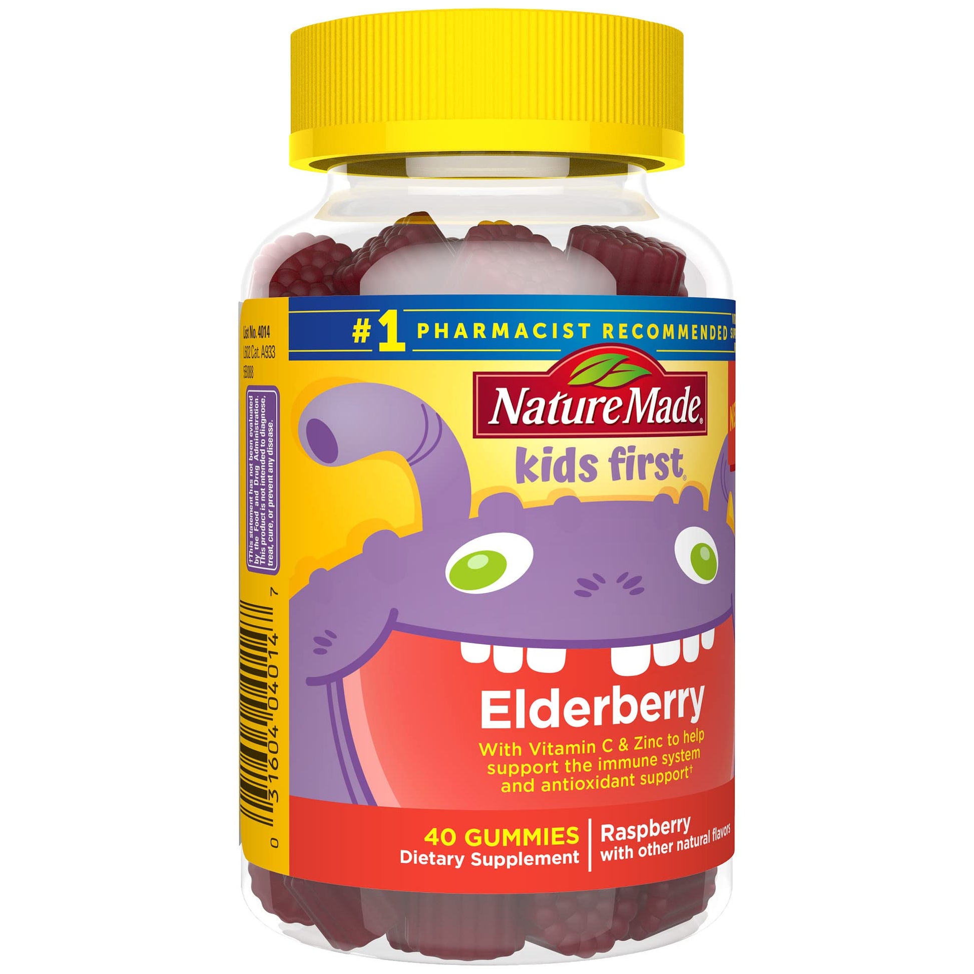 Nature Made Elderberry with Vitamin C and Zinc, Dietary Supplement for Immune Support, 100 Gummies, 50 Day Supply - Nirvana Guru