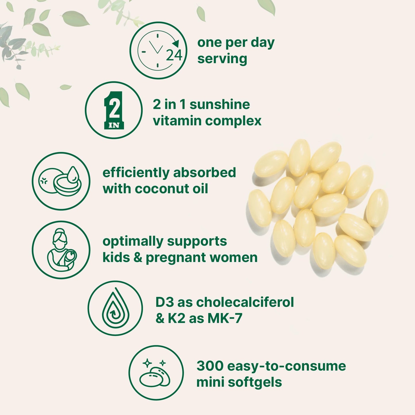 Micro Ingredients Vitamin D3 10,000 IU + K2 MK-7 200 mcg, 300 Softgels | Virgin Coconut Oil | 2-in-1 Bone, Immune & Heart Support | Easy to Swallow, Non-GMO