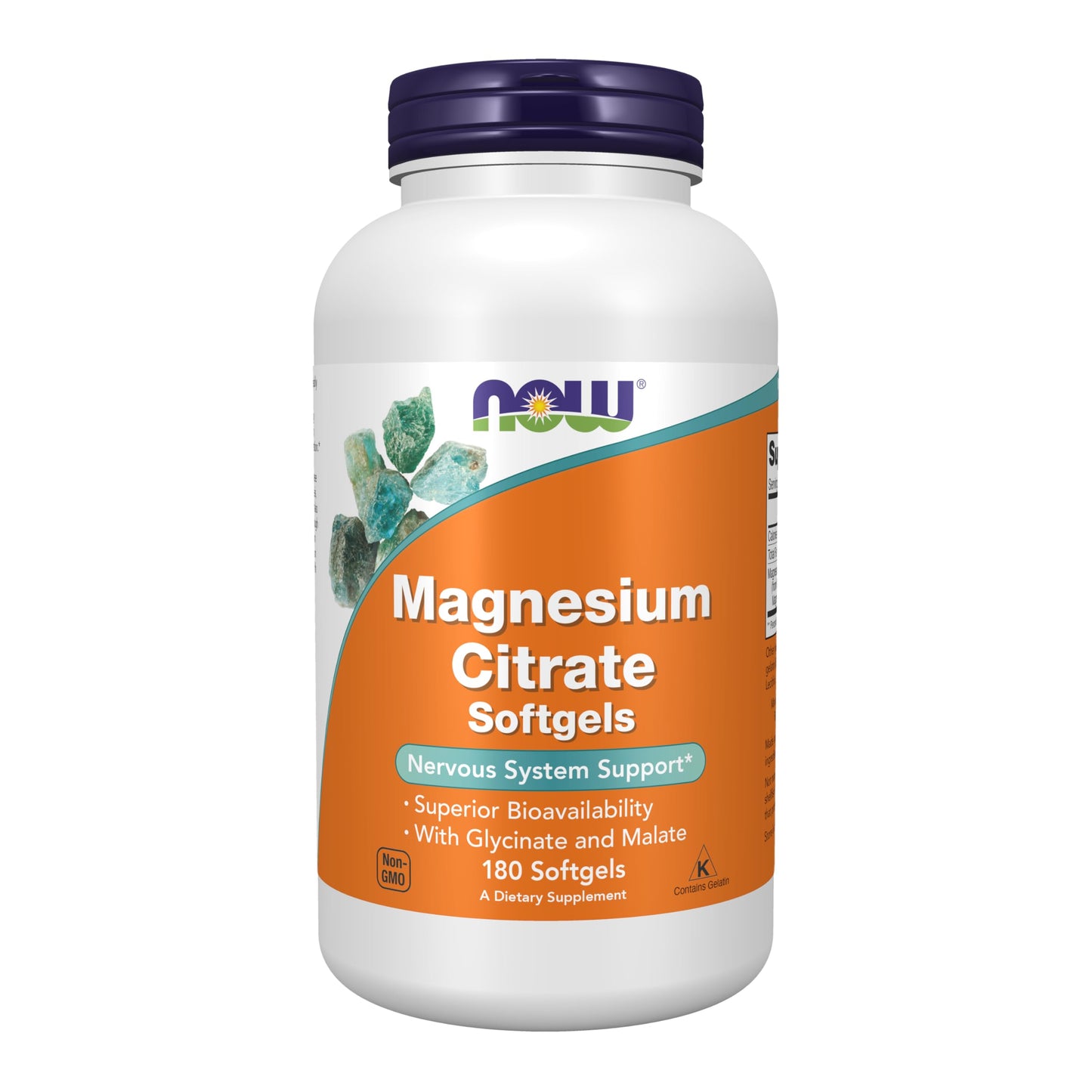 NOW Foods Supplements, Magnesium Citrate, Enzyme Function*, Nervous System Support*, 240 Veg Capsules - Nirvana Guru