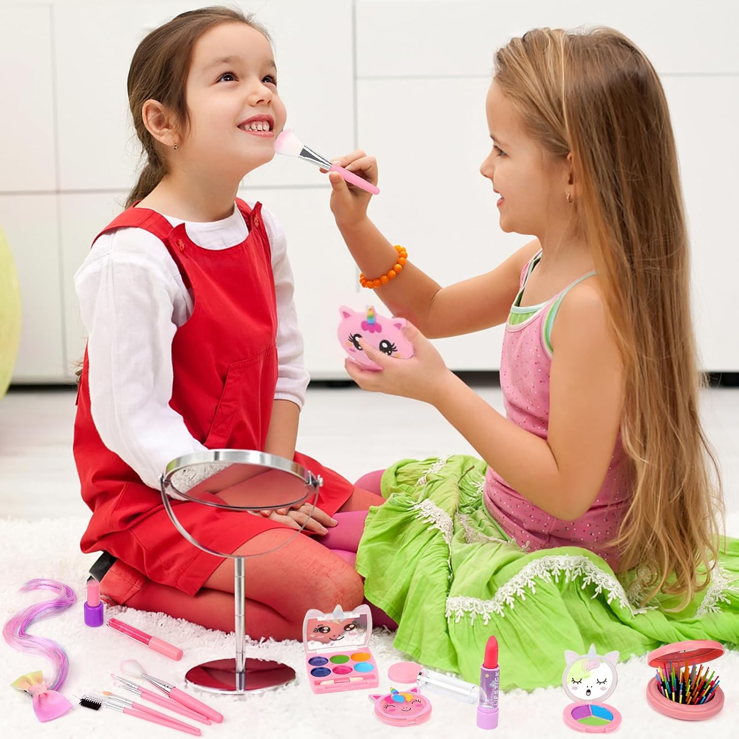 Heaning Kids Washable Makeup Girl Toys - Real Makeup Kit Kid Make up Set for Toddlers Children Princess Dress Up Christmas Birthday Gifts Toys for 3 4 5 6 7 8 9 10 11 12 Year Old Girls nirvanaguru