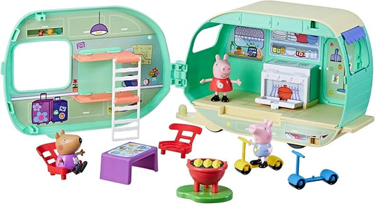 Peppa Pig Caravan Playset for Girls and Boys, 3 Figures, 6 Accessories, Preschool Toys, Kids Gifts, Ages 3+ nirvanaguru