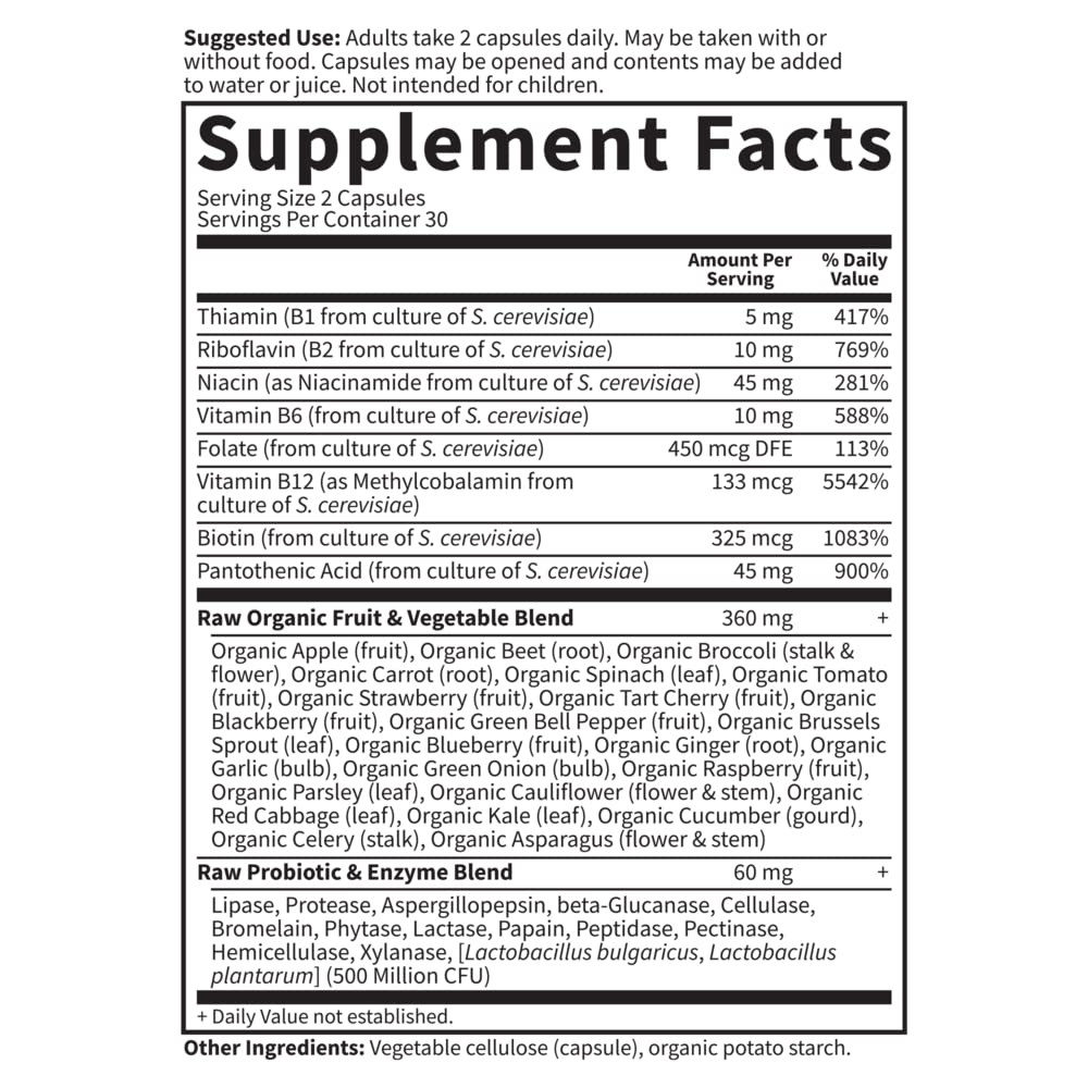 Garden of Life, Raw Vitamin Code B Complex, 120 Veggie Capsules - Nirvana Guru
