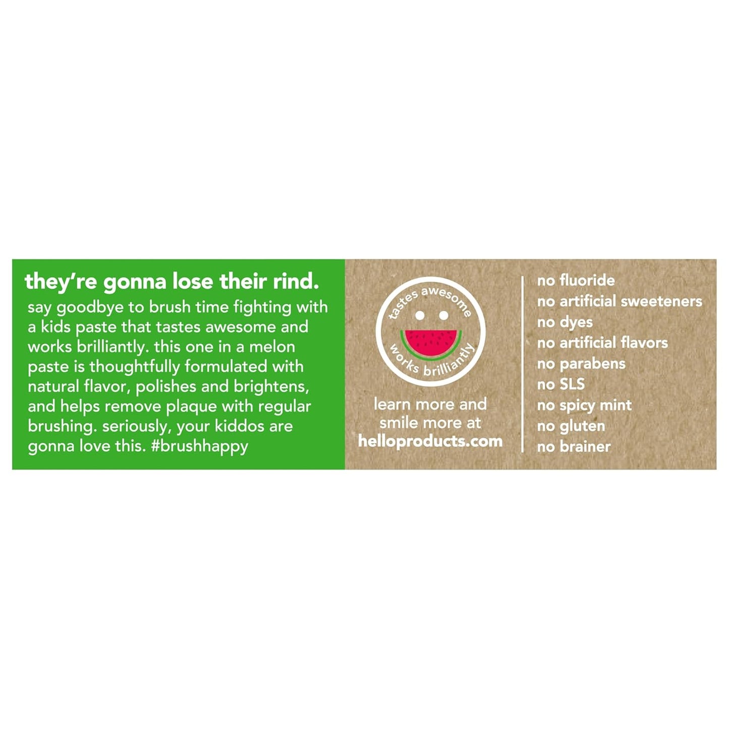 hello Fresh Watermelon Fluoride Free Kids Toothpaste, 4.2 Oz Tube Nirvana Guru