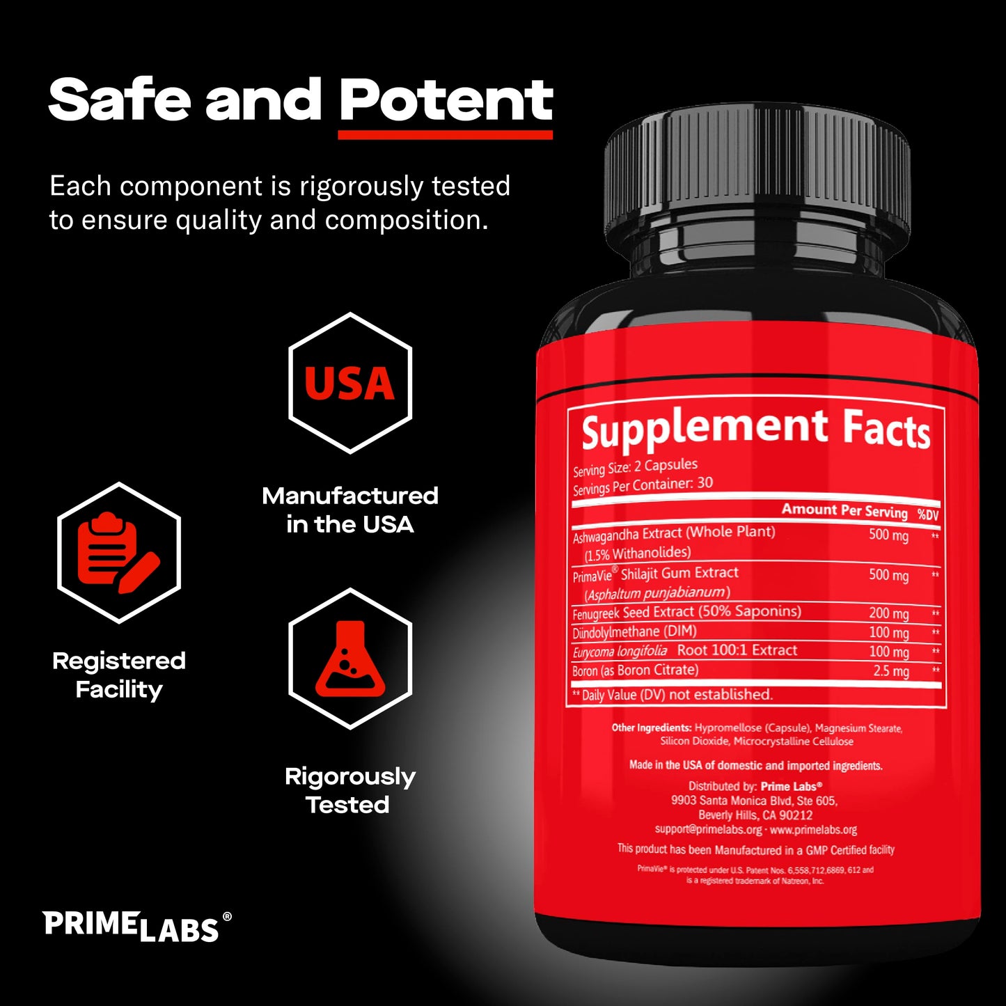Prime Labs - Men's Testosterone Booster - Stamina, Endurance, & Strength Booster - 60 Caplets Nirvana Guru