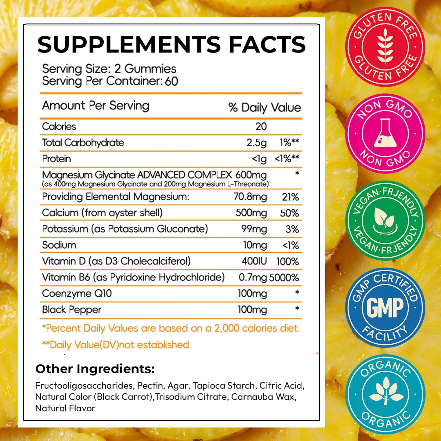 Magnesium Glycinate Gummies 600mg, High Absorption Magnesium Gummies with L-Threonate, Calcium, Vitamin B6, D3, Sugar Free Chews for Adults & Kids Relaxation, Stress Relief, Night Rest Nirvana Guru