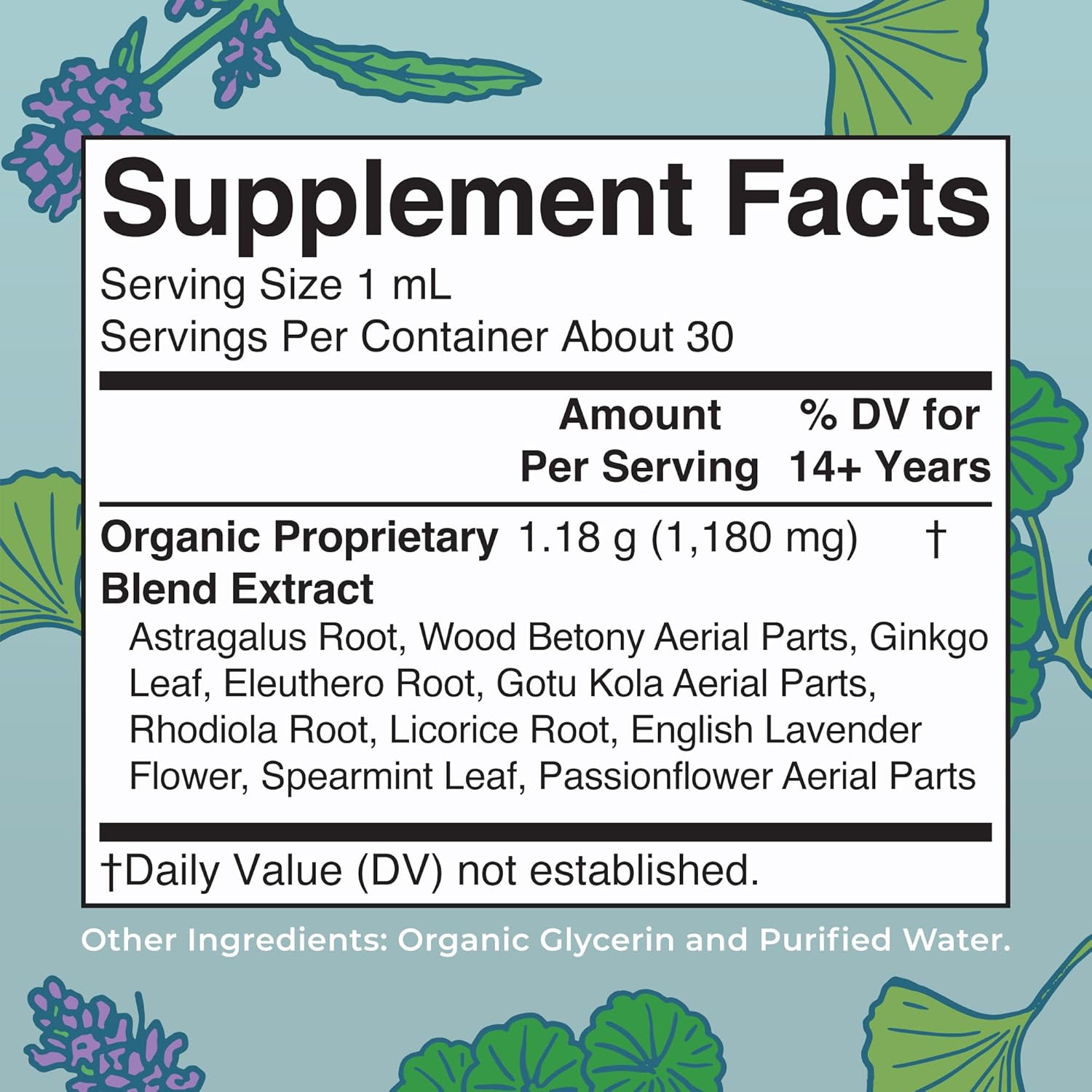 MaryRuth - USDA Organic Brain Nootropic Focus Supplement for Adults with Ginkgo Biloba & Astragalus | Focus & Adrenal Support | Brain and Memory Drops | Vegan | Non-GMO | Gluten Free | 30 Servings - Nirvana Guru