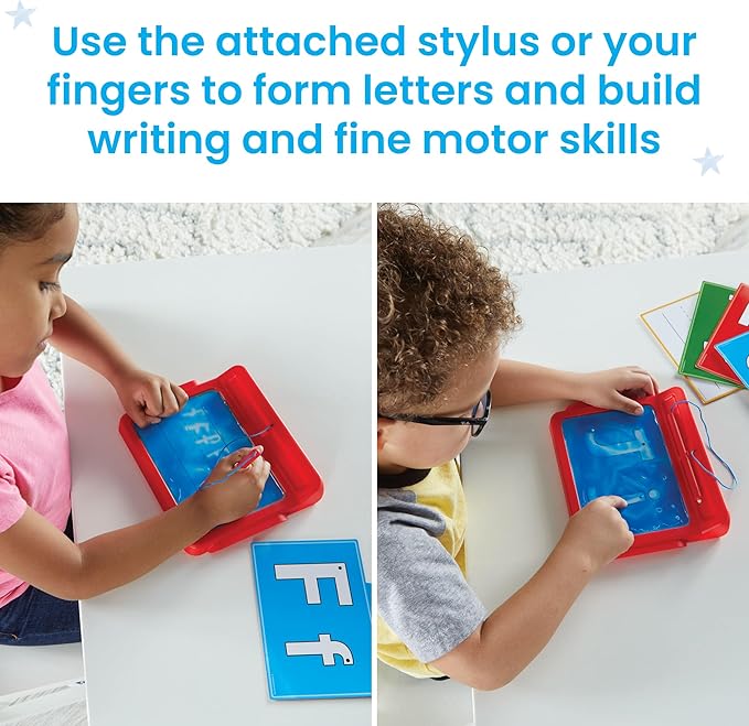 hand2mind Letter Tracing Sensory Pad, Reusable Handwriting Practice for Kids 3-5, Learn to Write, Letter Tracing Board, Toddler Writing Practice, Montessori Alphabet Toys, Preschool Learning Toys nirvanaguru