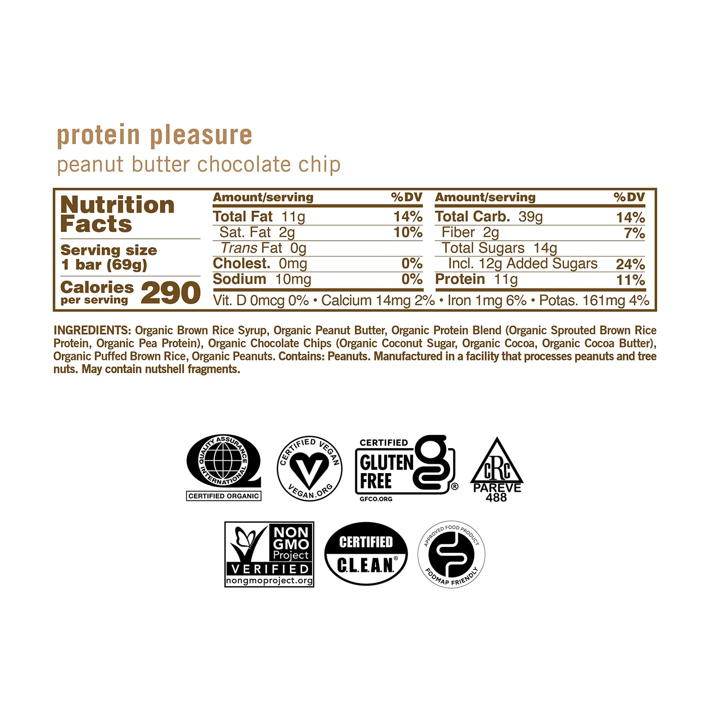 Gomacro, Nutrition Bar Oatmeal Chocolate Chip Organic 12 Count, 2.3 Ounce