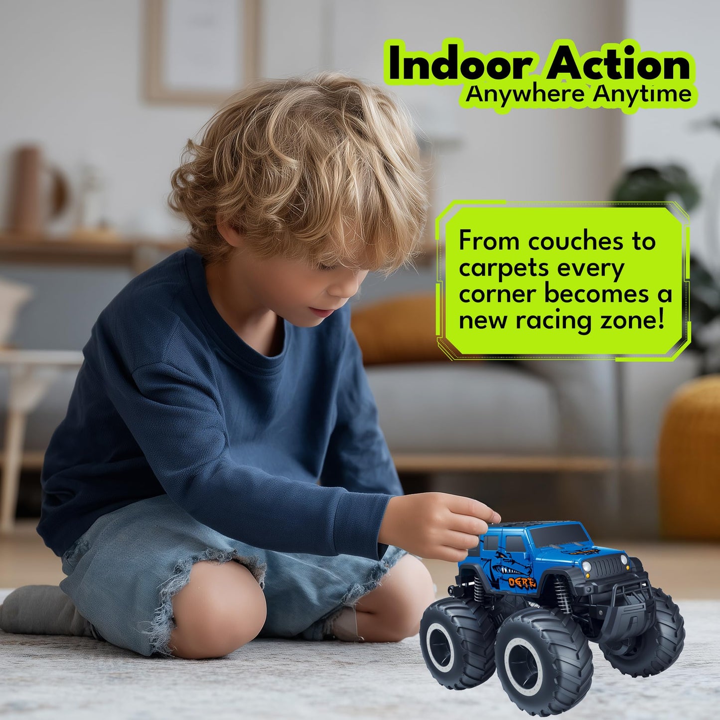 Threeking 1:16 Waterproof Monster Truck Toys RC Cars Amphibious Remote Control Car Trucks 4WD All Terrain Off-Road Pickup Toy for 6 7 8 9 10 11 12 Year Old Boys Girls Kids Gifts Presents Nirvana Guru