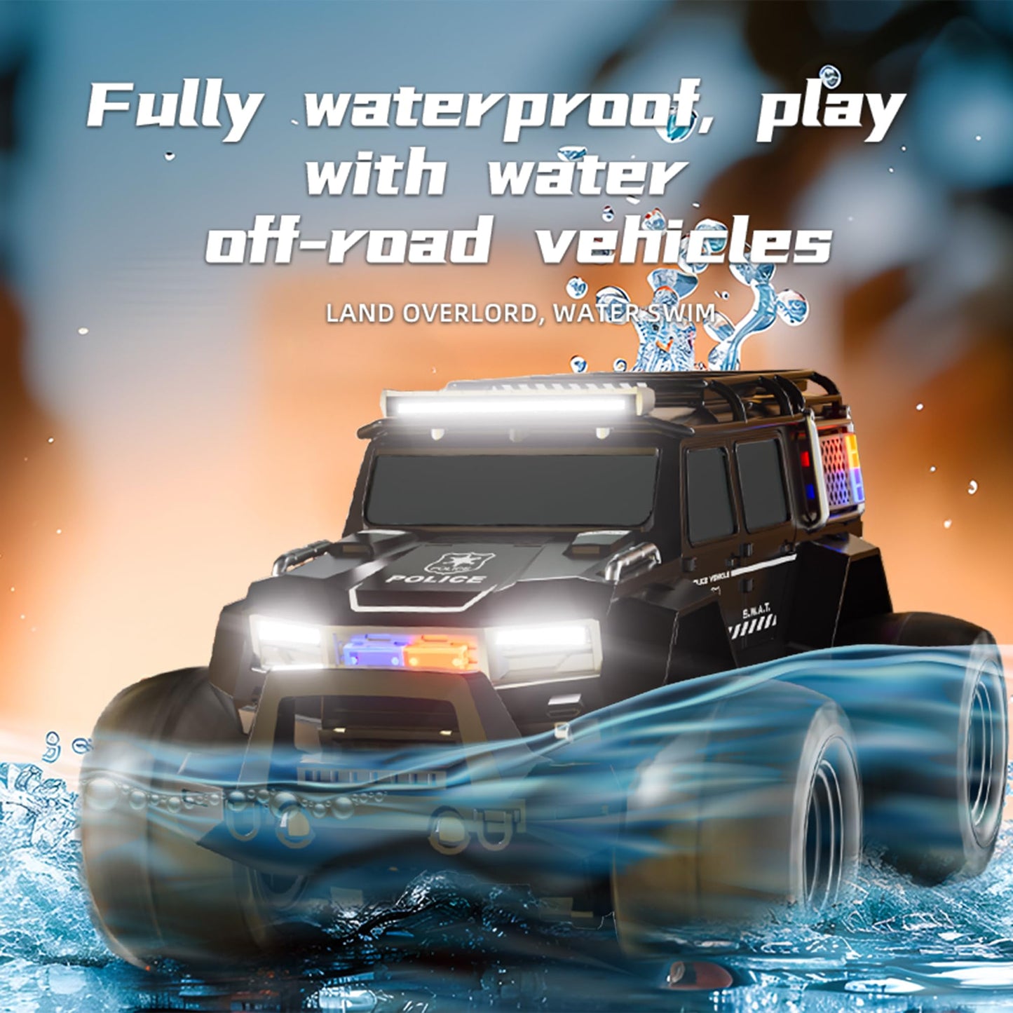Threeking 1:16 Waterproof Monster Truck Toys RC Cars Amphibious Remote Control Car Trucks 4WD All Terrain Off-Road Pickup Toy for 6 7 8 9 10 11 12 Year Old Boys Girls Kids Gifts Presents Nirvana Guru
