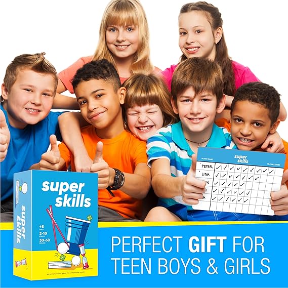 Super Skills - Action Game for Competitive People - Beat Your Friends at 120 Challenges - Fun Group Activity for Family Night or Party with Kids, Teen Nirvana Guru