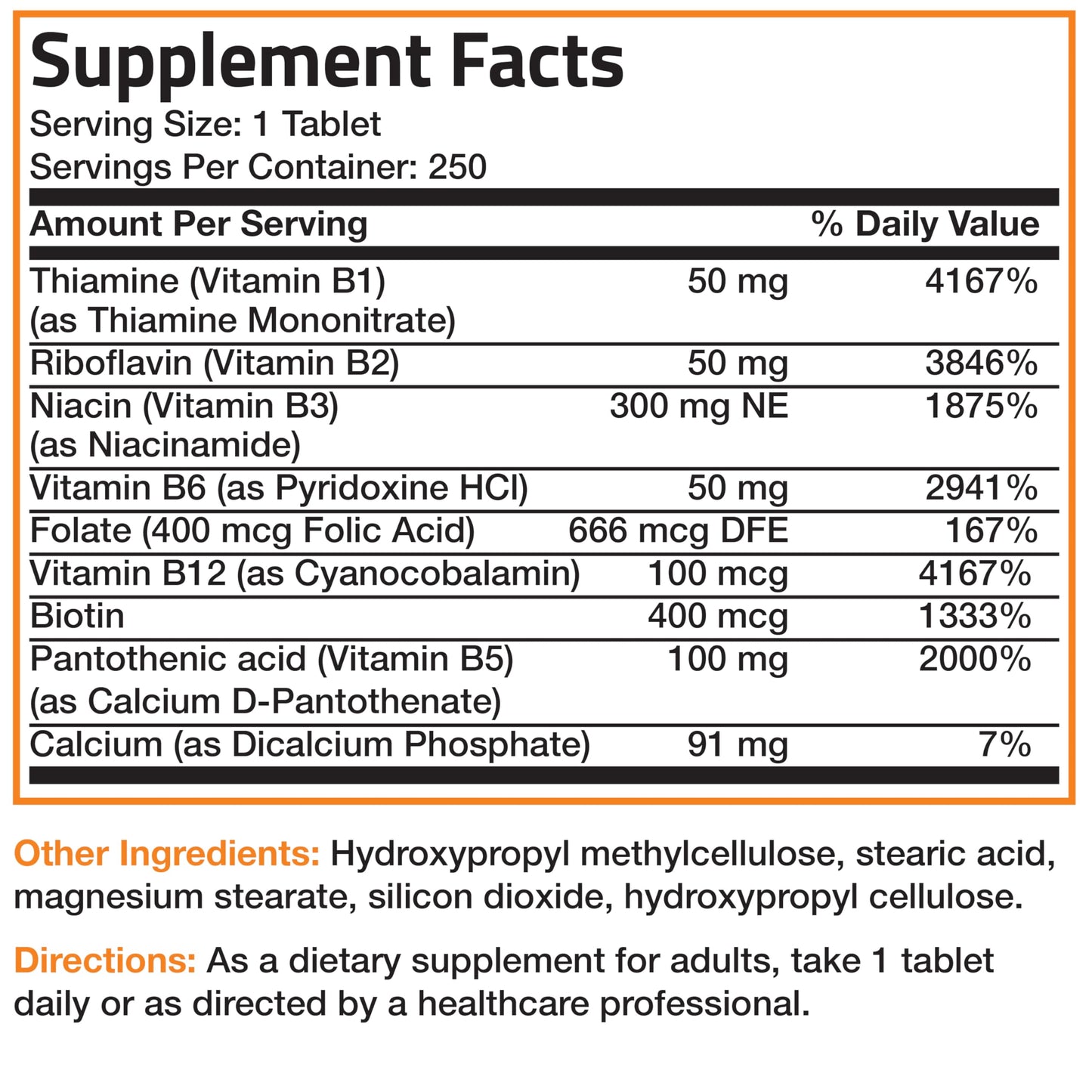 Bronson Super B Vitamin B Complex Sustained Slow Release (Vitamin B1, B2, B3, B6, B9 - Folic Acid, B12) Contains All B Vitamins 60 Tablets Nirvana Guru