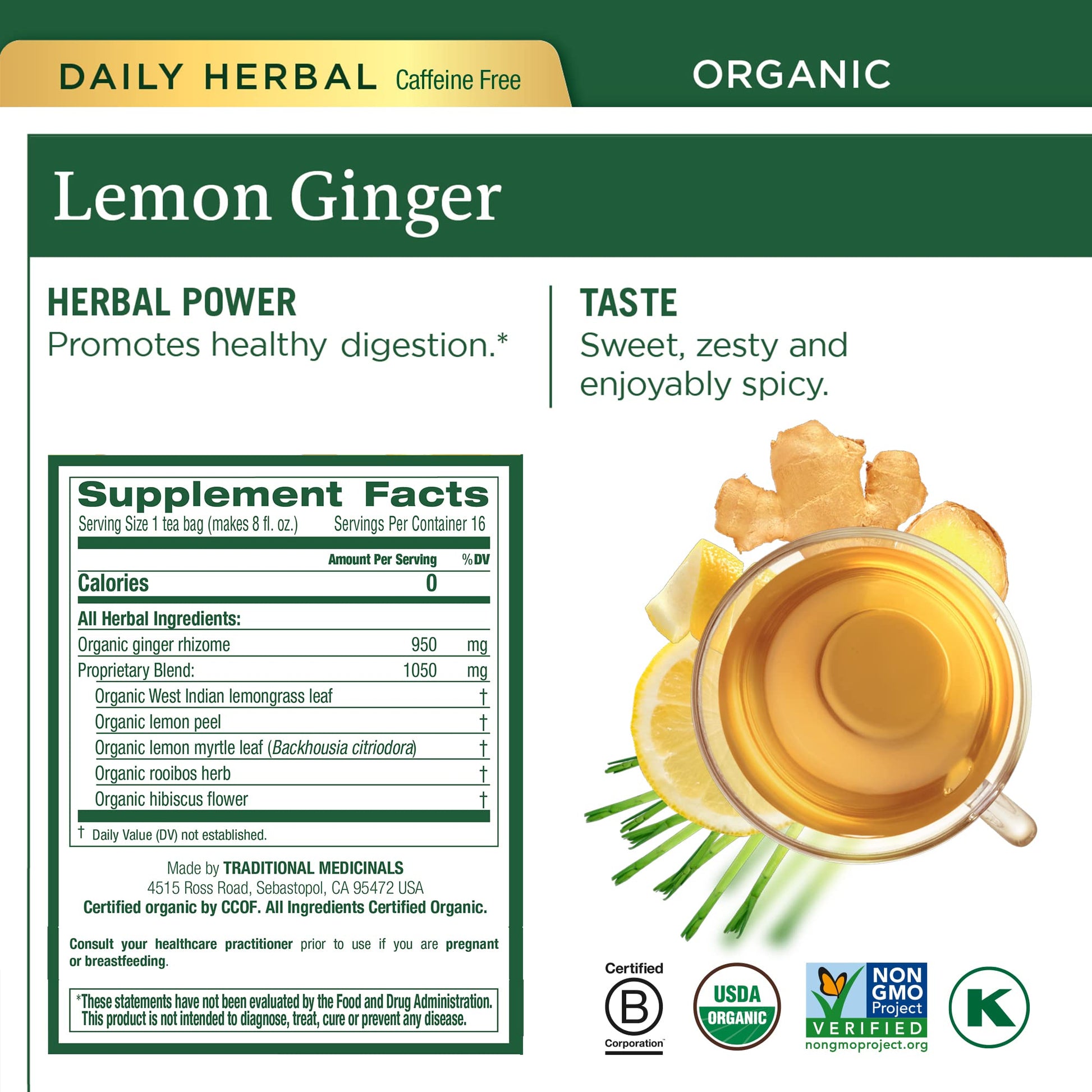 Traditional Medicinals Organic Red Clover, Caffeine Free, 16 Wrapped Tea Bags, 1.13 oz (32 g) - Nirvana Guru