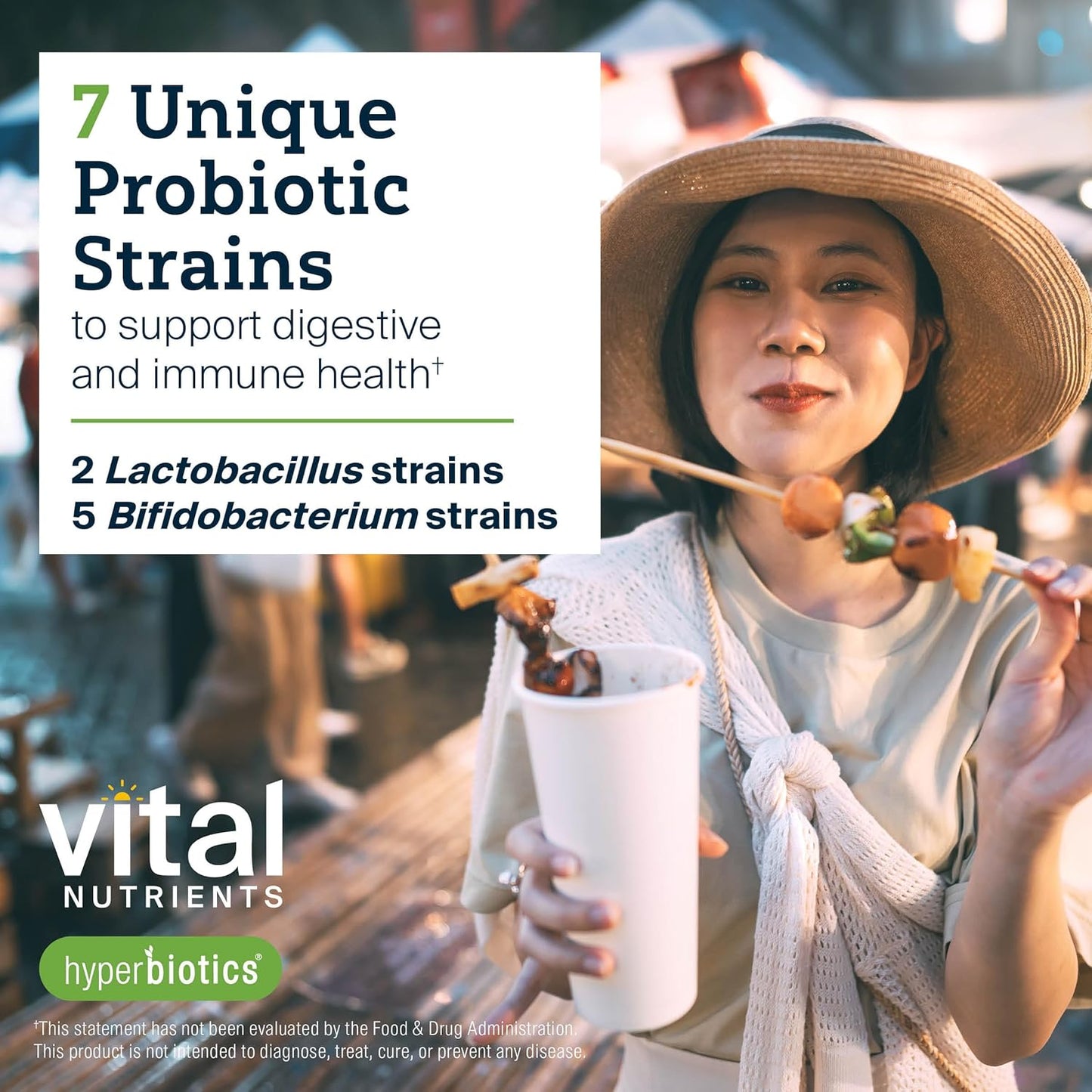 Hyperbiotics Vital Nutrients Bifidobacterium Probiotic | 7 Targeted Strains | Supports Immune and Digestive Health for Older Adults | Shelf-Stable | Vegan | 60 Tablets - Nirvana Guru