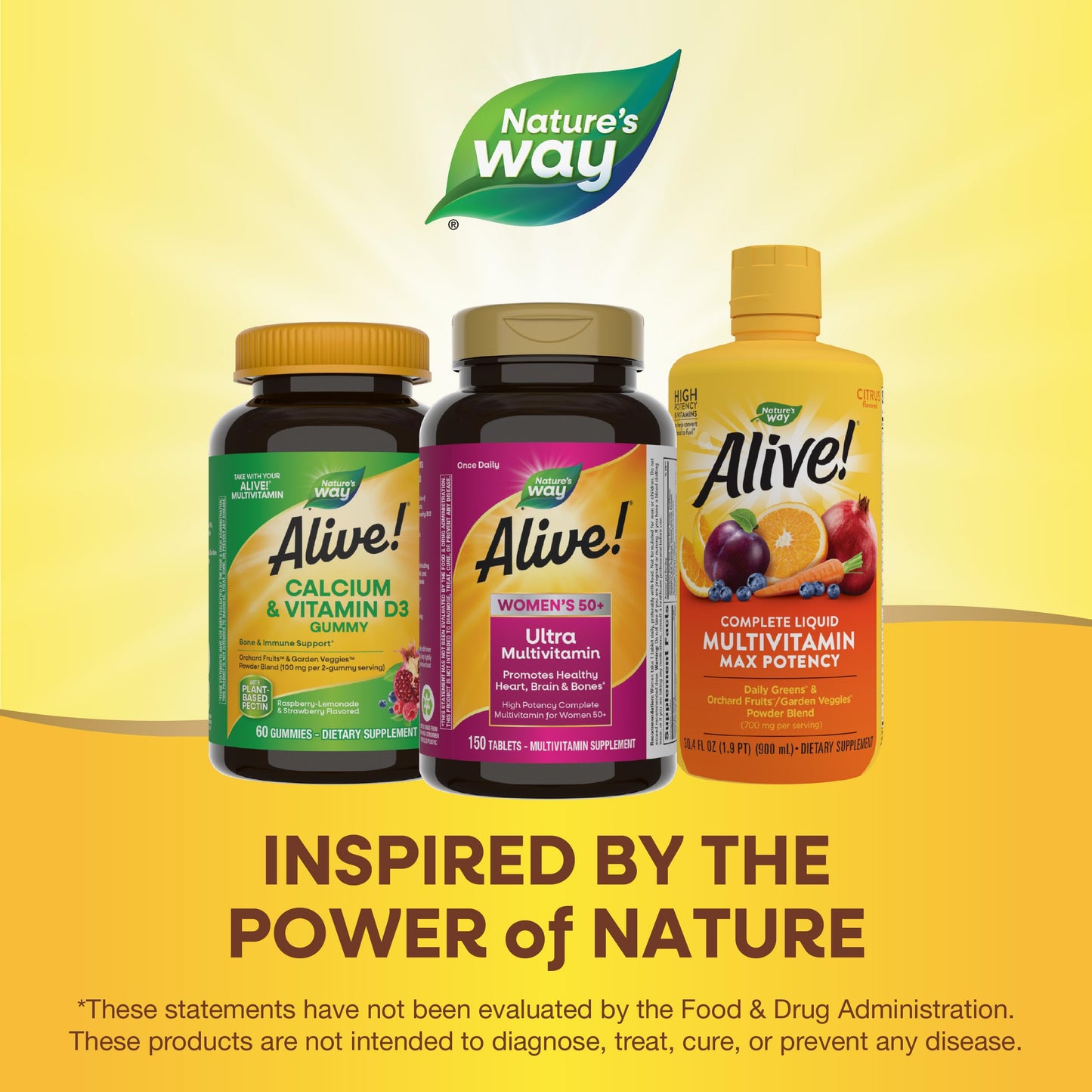 Nature’s Way Alive! Vitamins for Women 50 Plus, Complete Multivitamin, High Potency Formula, with Methylated B12, Gluten-Free, 60 Tablets Nirvana Guru