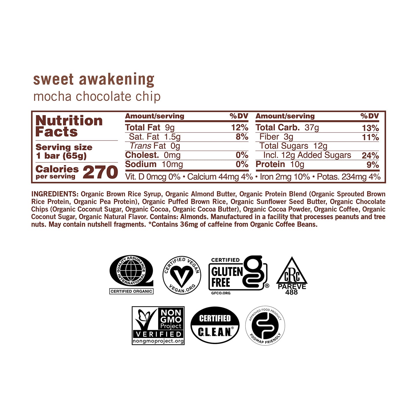 Gomacro, Nutrition Bar Oatmeal Chocolate Chip Organic 12 Count, 2.3 Ounce