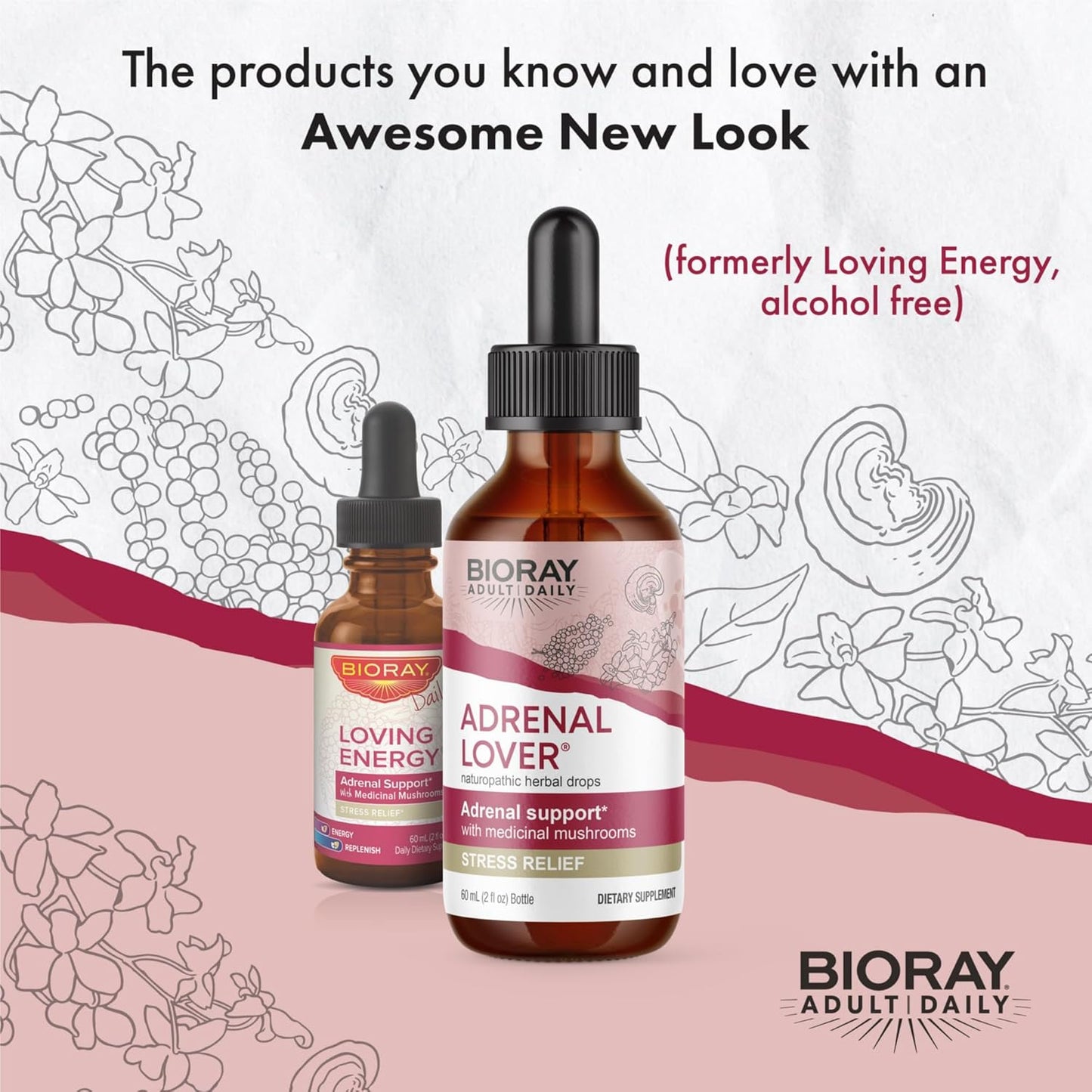 BIORAY Adult Daily Adrenal Lover - 2 fl oz - Traditional Chinese Kidney Yin Tonic - Non-GMO, Vegetarian, Gluten Free, Alcohol Free Nirvana Guru