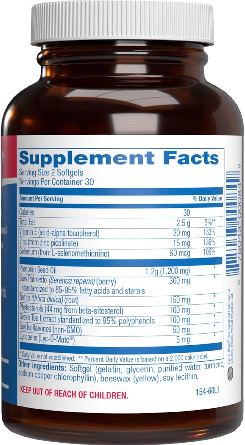 Prostana Prostate Health Supplement for Men - Clinical Formula Herbal Complex with Beta Sitosterol Saw Palmetto and Pumpkin Seed Oil for Prostate Support - Non-GMO & Made in The USA - 1 Month Supply Nirvana Guru