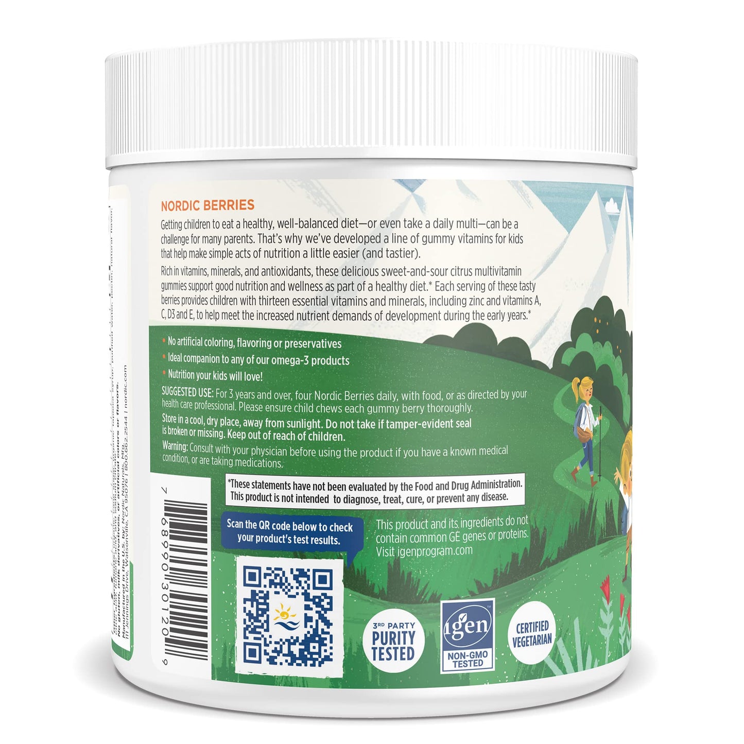 Nordic Naturals Nordic Berries, Citrus - 200 Gummy Berries - Great-Tasting Multivitamin for Ages 2+ - Growth, Development, Optimal Wellness - Non-GMO, Vegetarian - 50 Servings - Nirvana Guru