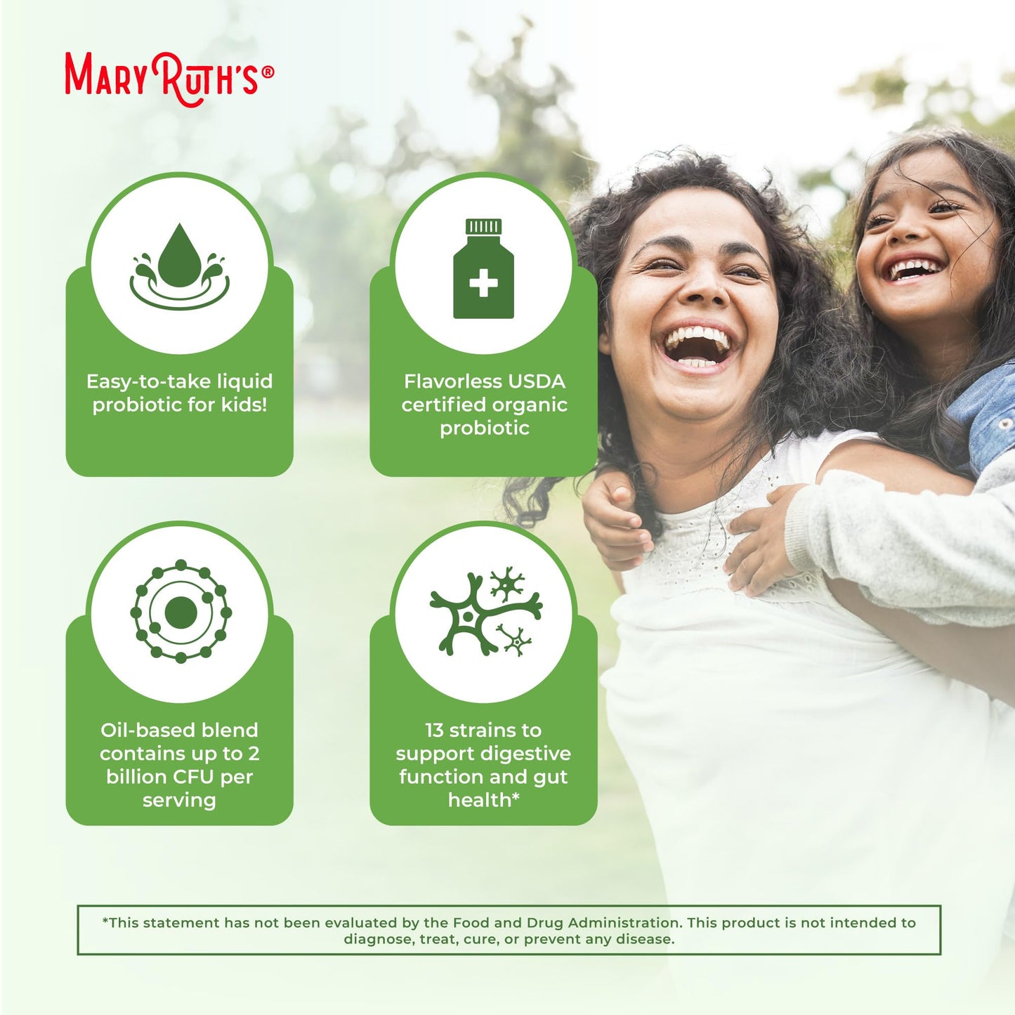 MaryRuth Organics USDA Organic Liquid Probiotic | Digestive Health | Gut Health | Probiotics for Women | Probiotics for Men | Probiotics for Kids | Acidophilus Probiotic | Non-GMO | 40 Servings - Nirvana Guru