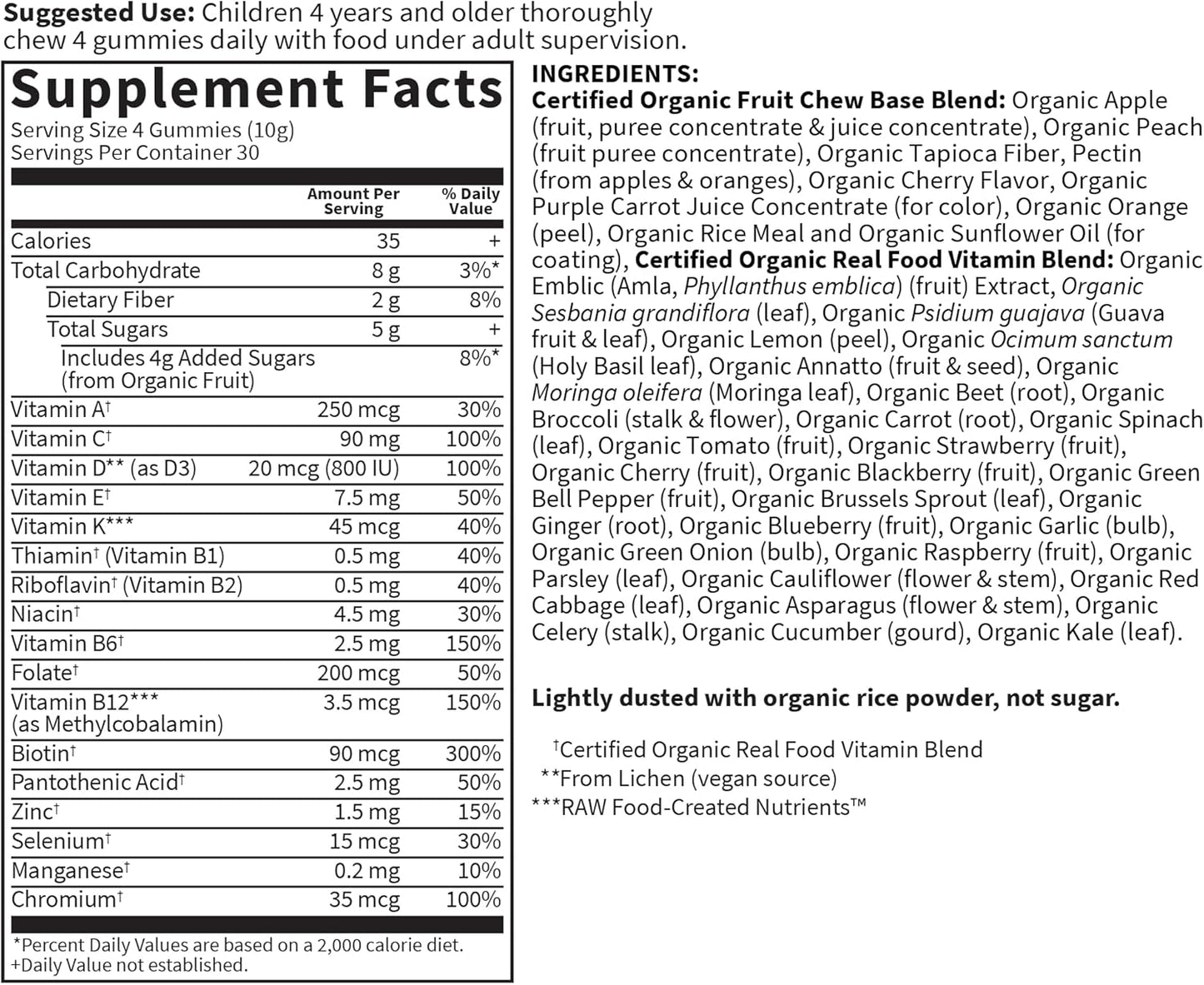 Garden of Life Organics Kids Gummy Vitamins - Fruit - Certified Organic, Non-GMO & Vegan Complete Children's Multi - B12, C & D3 - Gluten, Soy & Dairy Free, 120 Real Fruit Chew Gummies - Nirvana Guru