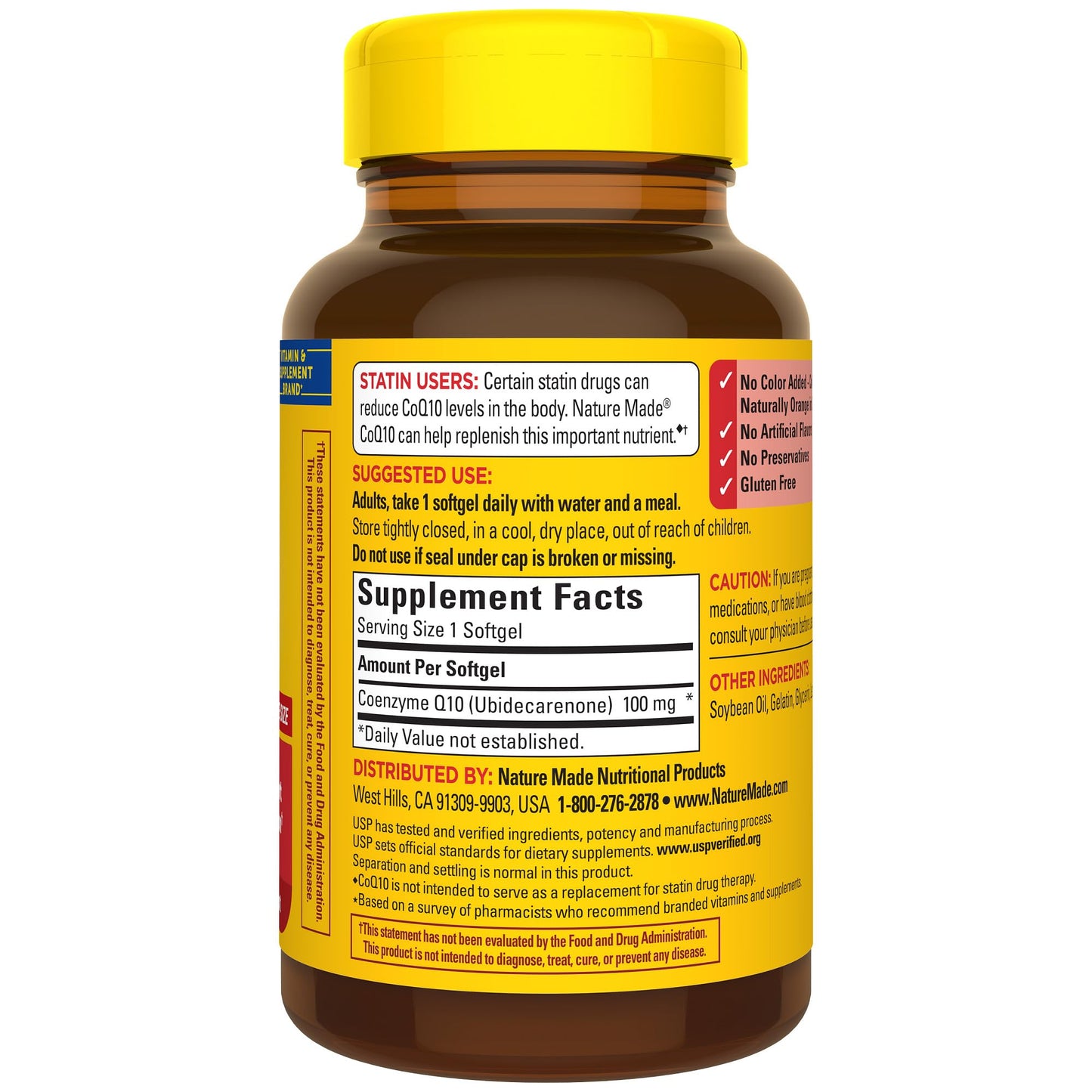 Nature Made CoQ10 100mg, Dietary Supplement for Heart Health Support, 120 Softgels, 120 Day Supply - Nirvana Guru