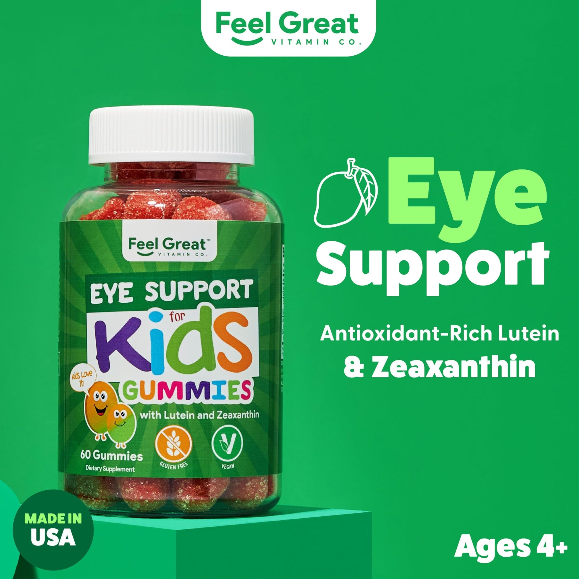 Feel Great Vitamin Co. Complete DHA Gummies for Kids | with Omega 3 6 9 + DHA, Vitamin C | Supports Healthy Brain Function, Vision & Heart Health | Gluten Free, Vegetarian | 60 Gummies Nirvana Guru