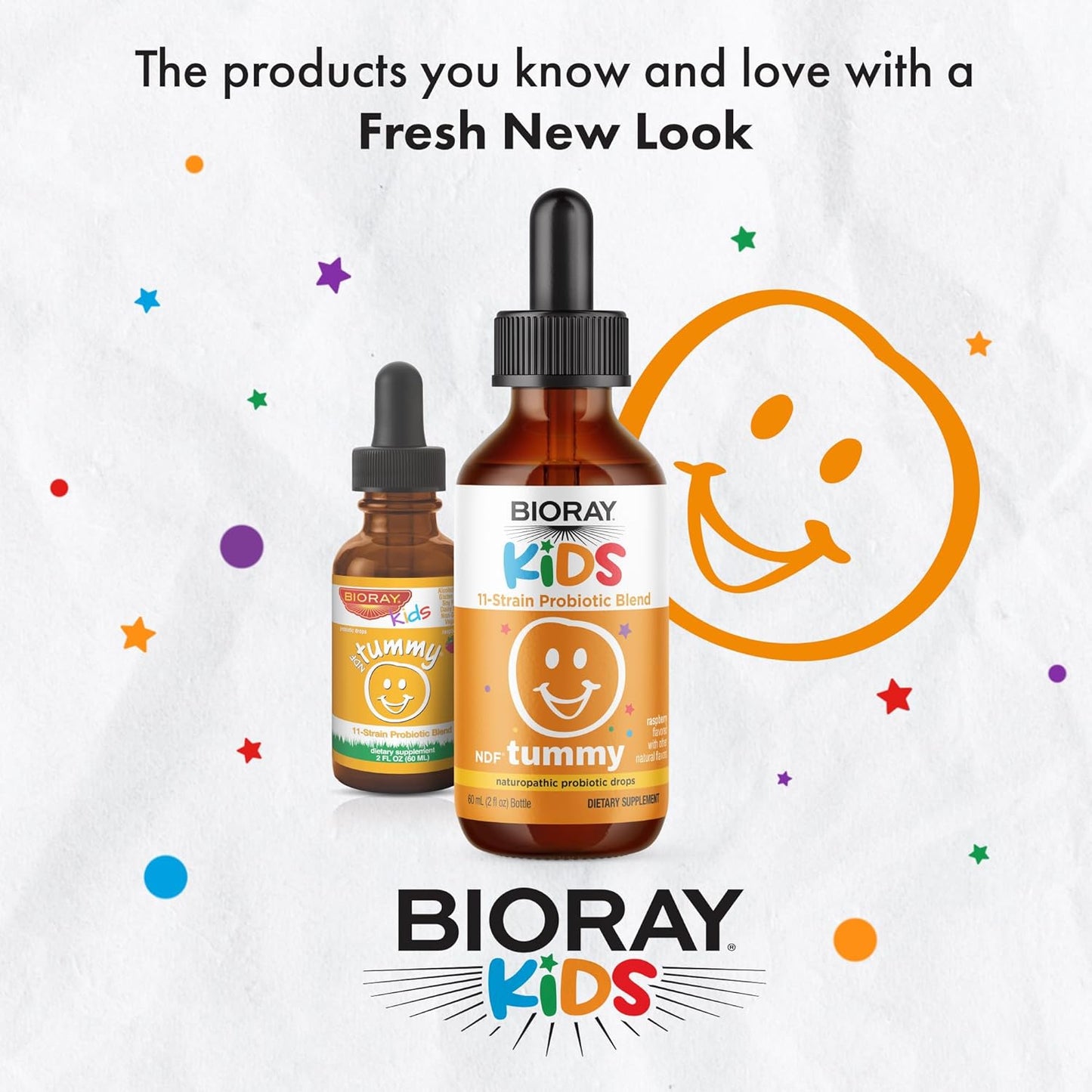 BIORAY Kids NDF Tummy, Raspberry - 4 fl oz (120 mL) - 11-Strain Probiotic Blend - Supports The Immune Response in The GI Tract - Non-GMO, Vegan, Gluten Free - Approx. 120 Servings Nirvana Guru