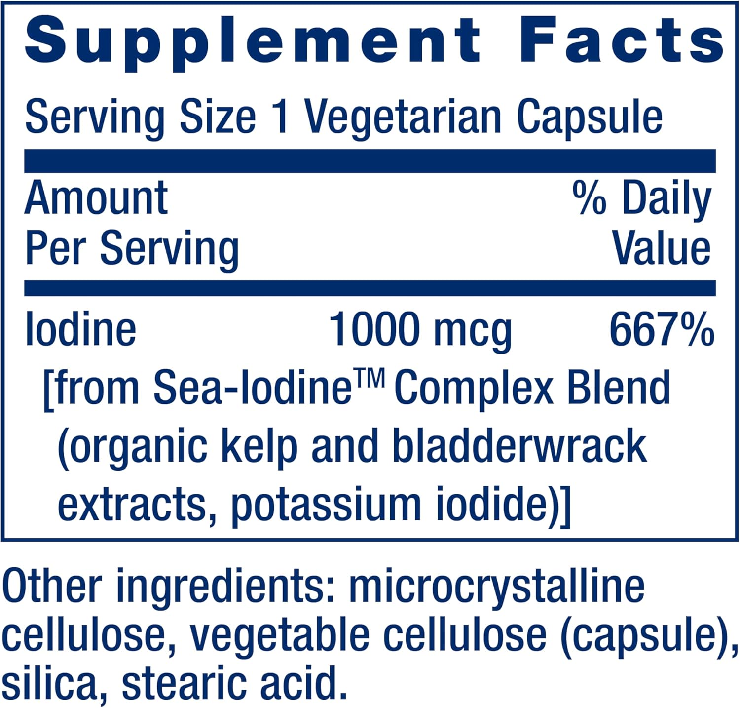 Life Extension Sea-Iodine™, kelp and bladderwrack-derived iodine, supports healthy levels of this essential nutrient for thyroid health and beyond, non-GMO, gluten-free, vegetarian, 60 capsules Nirvana Guru