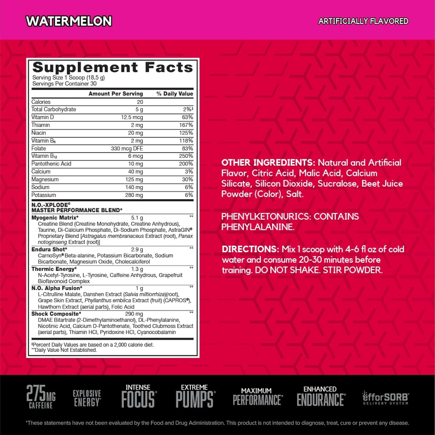 BSN N.O.-XPLODE Pre Workout Powder, Energy Supplement for Men and Women with Creatine and Beta-Alanine, Flavor: Fruit Punch, 30 Servings Nirvana Guru