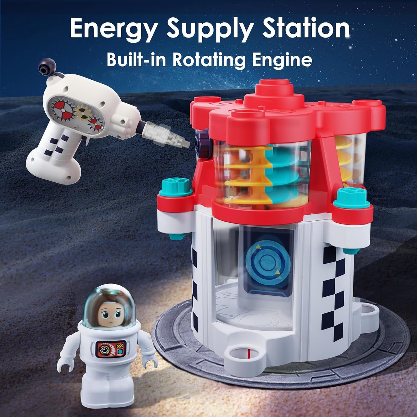 iPlay, iLearn Rocket Space Toys, Kids Spaceship Playset W/Space Shuttle, 2 Astronauts, Educational STEM Take Apart Outer Space Adventure W/Electric Drill, Gift for 3 4 5 6 7 8 Year Old Boy Girl Nirvana Guru