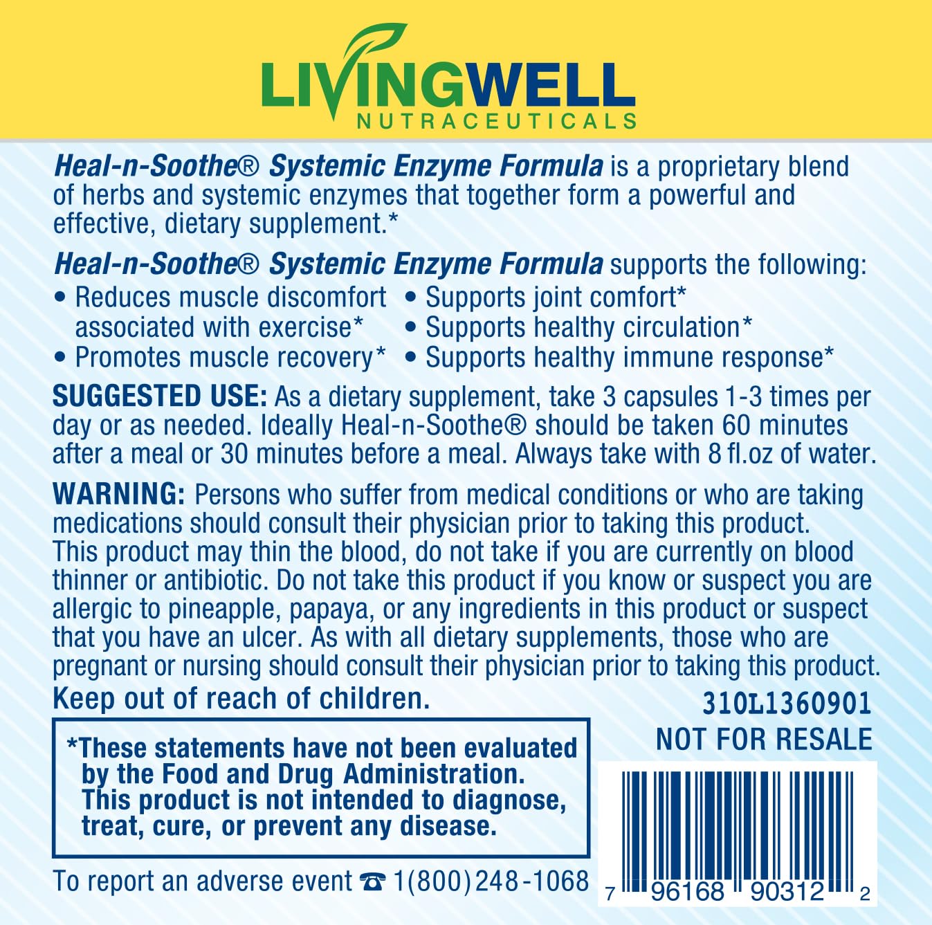 HEAL-N-SOOTHE Proteolytic Enzymes - Natural Joint Support Supplement - Unique Blend of Bromelain, Papain, Boswellia, and Turmeric - 90 Count Nirvana Guru
