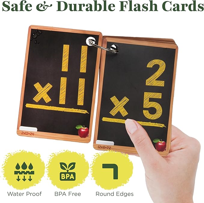 Star Right Math Flash Cards Set of 4 - Addition, Subtraction, Multiplication, Division with 4 Rings - 208 Cards for Kids Ages 6 and Above - Flash Card from 1st to 4th Grade nirvanaguru