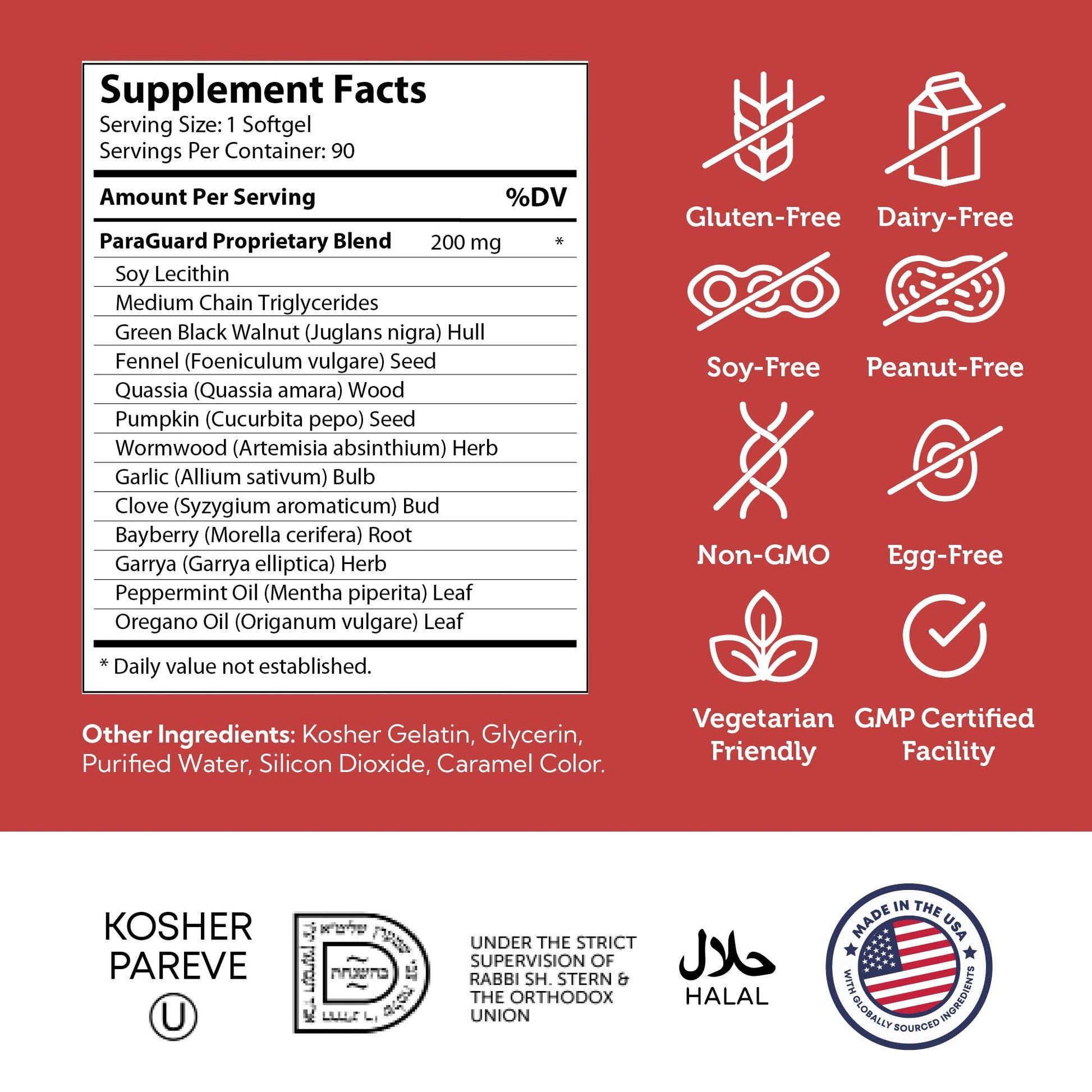 Zahler - ParaGuard Liquid Drops - Gut Health Supplement - Formula has Wormwood, Garlic Bulb, Pumpkin Seed, Clove & More - Natural Support for Humans - Certified Kosher (4 Oz) (4 oz., Drop) - Nirvana Guru